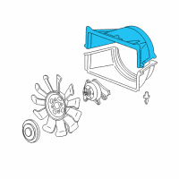 OEM 2001 GMC Sierra 3500 Upper Shroud Diagram - 15088324