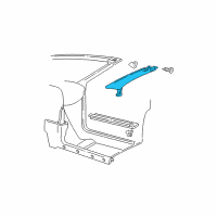 OEM 1998 Chevrolet Camaro Molding Asm-Windshield Side Upper Garnish *Graphite Diagram - 10408111