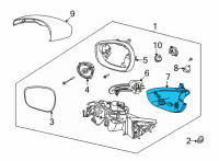 OEM 2022 Ford Mustang Mach-E COVER - MIRROR HOUSING Diagram - LJ8Z-17A703-LA