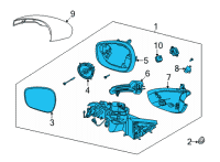 OEM Ford Mustang Mach-E MIRROR ASY - REAR VIEW OUTER Diagram - LJ8Z-17683-LA