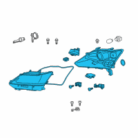 OEM Lexus GS450h Headlamp Unit With Gas, Right Diagram - 81145-30F80