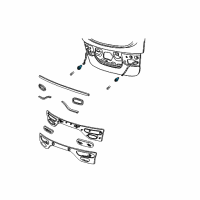 OEM 1994 Ford Ranger Tail Lamp Bulb Socket Diagram - F37Z-13411-A