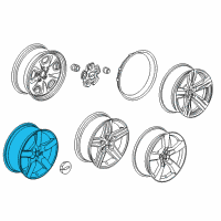 OEM 2012 Chevrolet Camaro Wheel, Alloy Diagram - 92197469