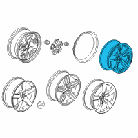 OEM 2013 Chevrolet Camaro Wheel, Alloy Diagram - 22798741