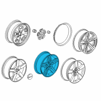 OEM 2013 Chevrolet Camaro Wheel, Alloy Diagram - 9599048