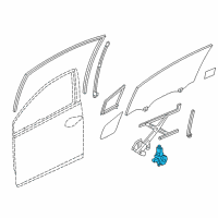 OEM Honda Civic Motor Assembly, Left Front Window Diagram - 72255-TP8-J01