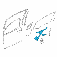 OEM Honda Civic Regulator Assembly, Left Front Door Diagram - 72251-TR0-A01