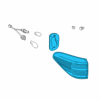 OEM 2015 Lexus RX350 Lens & Body, Rear Combination Lamp Diagram - 81561-48300
