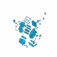 OEM Hyundai Heater & Evaporator Assembly Diagram - 97205-1E151