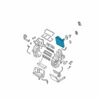 OEM Hyundai Accent Core & Seal Assembly-Evaporator Diagram - 97140-1E002