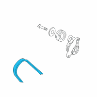 OEM Honda CR-Z Belt, Water Pump (Bando) Diagram - 19230-RBJ-003