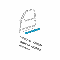 OEM 2004 GMC Yukon Body Side Molding Diagram - 15176375