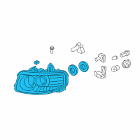 OEM 2007 Honda Element Unit Head Light, L Diagram - 33151-SCV-A12