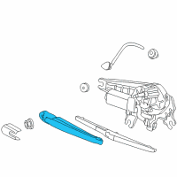 OEM Kia Soul Rear Wiper Arm Assembly Diagram - 988112K001