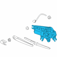 OEM 2012 Kia Soul Rear Wiper Motor Assembly Diagram - 987102K000