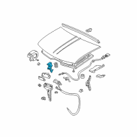 OEM 2000 GMC C3500 Latch, Hood Secondary Diagram - 15016227