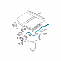 OEM 1997 GMC C1500 Suburban Release Cable Diagram - 15769412