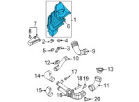 OEM 2021 BMW M4 AIR FILTER ELEMENT, RIGHT Diagram - 13-71-8-095-805