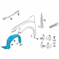 OEM Acura RLX Fender Assembly, Right Front (Inner) Diagram - 74100-TY2-A01