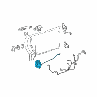 OEM 2010 Saturn Sky Front Side Door Lock Assembly Diagram - 20826658