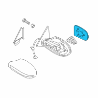 OEM Nissan Altima Glass-Mirror, RH Diagram - 96301-JB15E