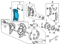 OEM Chevrolet Silverado 3500 HD BRACKET KIT-RR BRK CLPR Diagram - 84747358