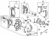 OEM Rotor Bolt Diagram - 15012506