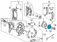 OEM GMC Sierra 3500 HD Rear Hub Diagram - 84623090