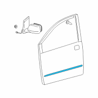 OEM 2010 Toyota Sienna Body Side Molding Diagram - 75732-08030-G0