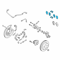 OEM 2015 Nissan Leaf Hardware Kit - Rear Brake Diagram - D4080-3NA0A