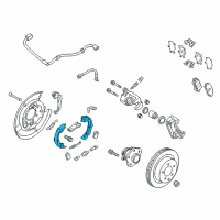 OEM 2014 Nissan Leaf Shoe Set Parking Brake Diagram - D4060-3NF0A