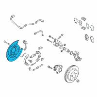 OEM 2014 Nissan Leaf Plate Assembly-Back Rear Brake LH Diagram - 44030-3NF0A