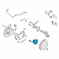 OEM 2015 Nissan Juke Hub Assembly Rear Diagram - 43202-1KA0A