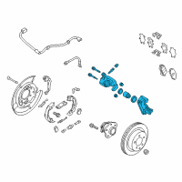 OEM 2012 Nissan Leaf CALIPER Assembly-Rear RH, W/O Pads Or SHIMS Diagram - 44001-3NA0A