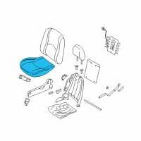 OEM Mercury Mariner Seat Cushion Pad Diagram - AE6Z-78632A22-A