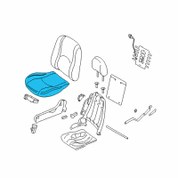 OEM 2007 Mercury Mariner Seat Cushion Pad Diagram - 6E6Z-78632A22-C