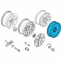 OEM 2013 Ford Police Interceptor Utility Wheel, Alloy Diagram - DA5Z-1007-C
