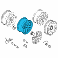 OEM 2017 Ford Police Interceptor Utility Wheel, Spare Diagram - DG1Z-1015-A