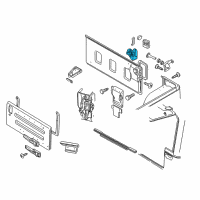 OEM 2004 Jeep Wrangler Tailgate Latch Diagram - 55074947AC