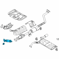 OEM Kia Forte Koup Front Muffler Assembly Diagram - 28610A7600