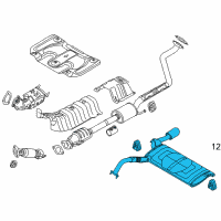 OEM 2015 Kia Forte5 Rear Muffler Assembly Diagram - 28710A7880