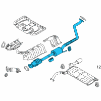 OEM Kia Forte Koup Center Muffler Complete Diagram - 28600A7750