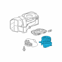 OEM 2005 Chrysler Crossfire Motor-Blower With Wheel Diagram - 5139032AA