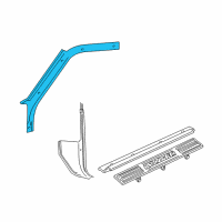 OEM 2000 Ford Explorer Weatherstrip Pillar Trim Diagram - F77Z-7803598-AA