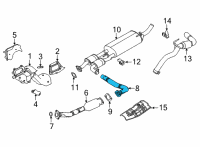 OEM 2022 Nissan Frontier Tube Assy-Exhaust, Center Diagram - 20030-9BT0A