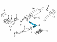 OEM Nissan Frontier Tube Assy-Exhaust, Center Diagram - 20030-9BT0A