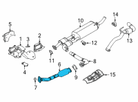 OEM 2020 Nissan Frontier Tube-Exhaust, Front W/Catalyst Converter Diagram - 200A0-9BT0A