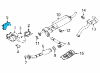 OEM 2022 Nissan Frontier Cover-Exhaust Manifold Diagram - 16590-9BT0B