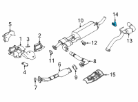 OEM 2022 Nissan Frontier Mounting-Exhaust, Rubber Diagram - 20651-4JA2D