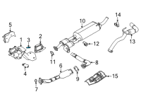 OEM 2020 Nissan Frontier Stud Diagram - 14064-31U0C
